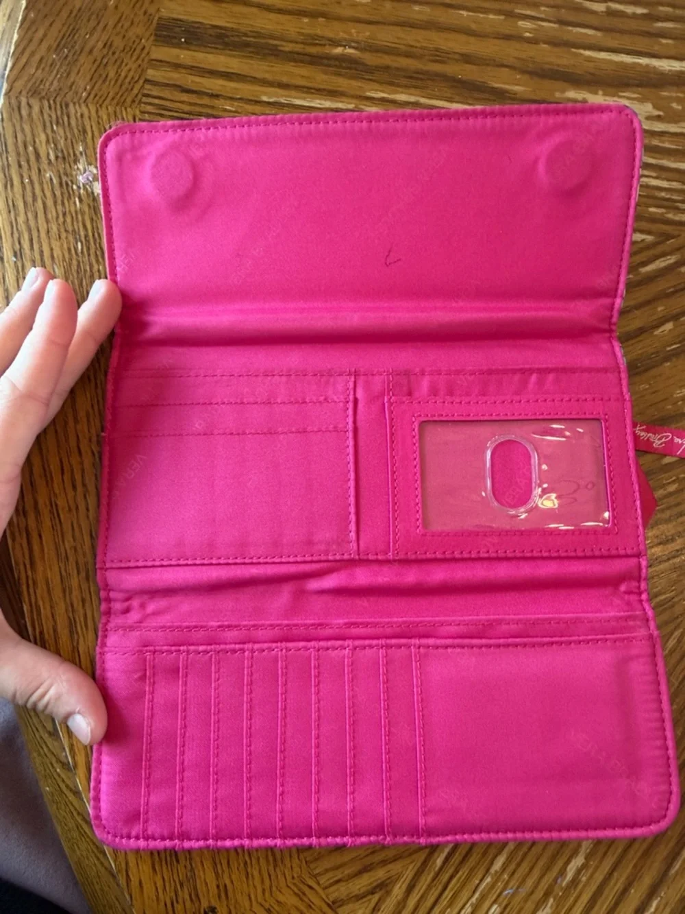 Vera Bradley Quilted Wristlet in Bright Pink Multi Paisley - Picture 2 of 9